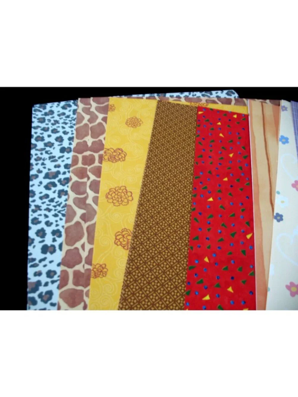 Loose 10x12 paper -55 sheets Shades of Red, Purple, Yellow, Mayabi It's a Boy,